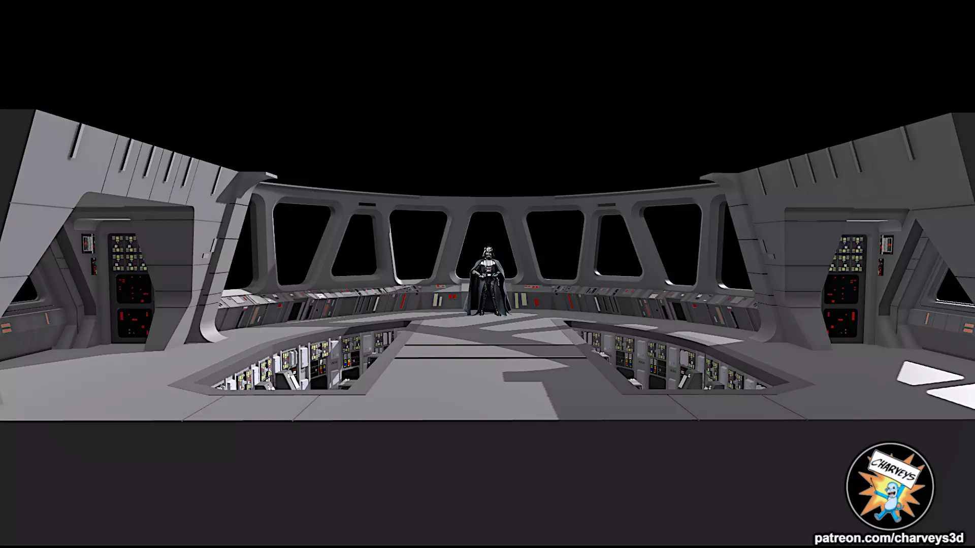 Star Wars Star Destroyer Bridge Diorama for action figures 3D print model_1