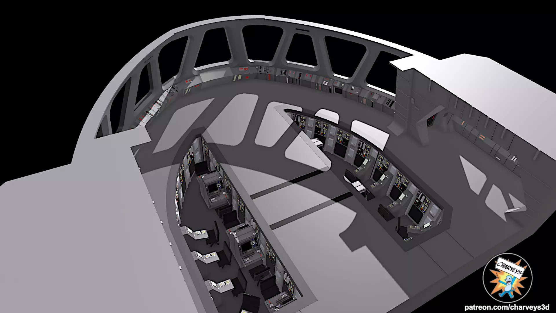 Star Wars Star Destroyer Bridge Diorama for action figures 3D print model_4
