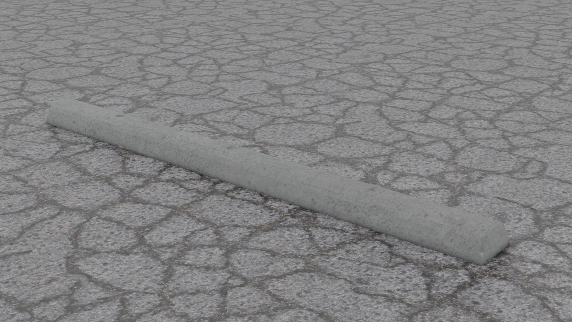 Parking Block 2 Low-poly 3D model_1