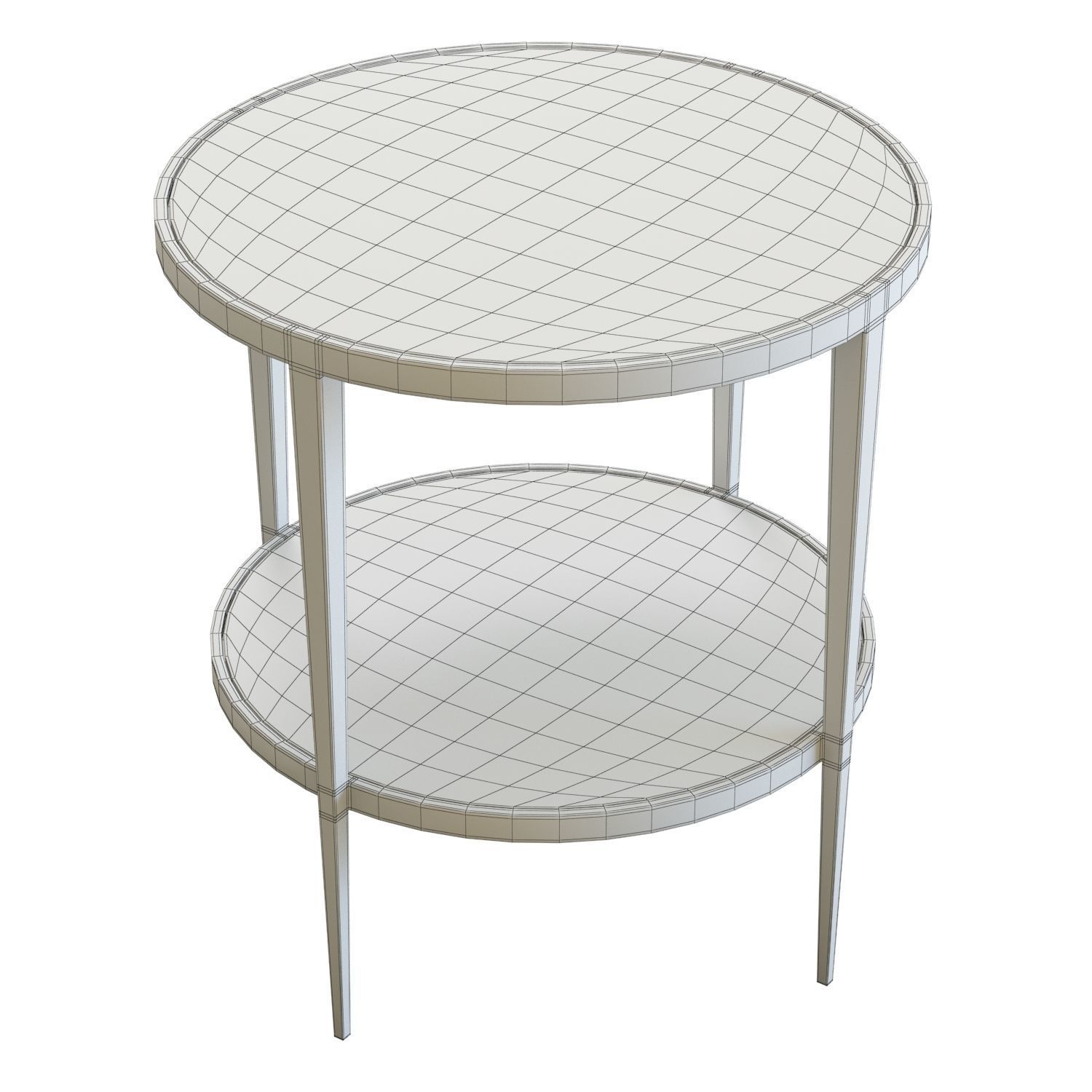 Crate and Barrel Clairemont Round Side Table 3D model_5