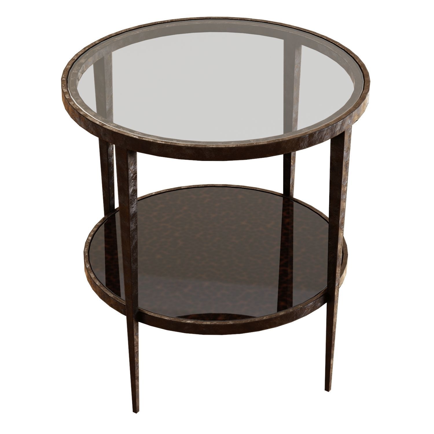 Crate and Barrel Clairemont Round Side Table 3D model_1