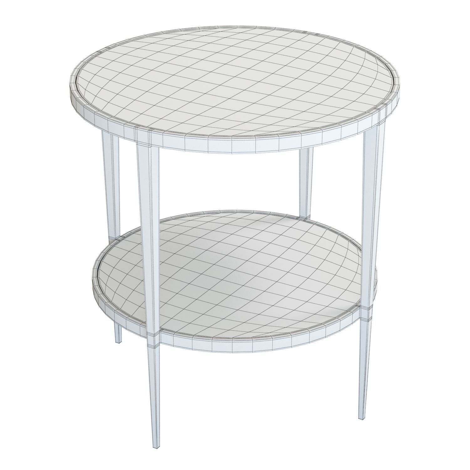 Crate and Barrel Clairemont Round Side Table 3D model_7
