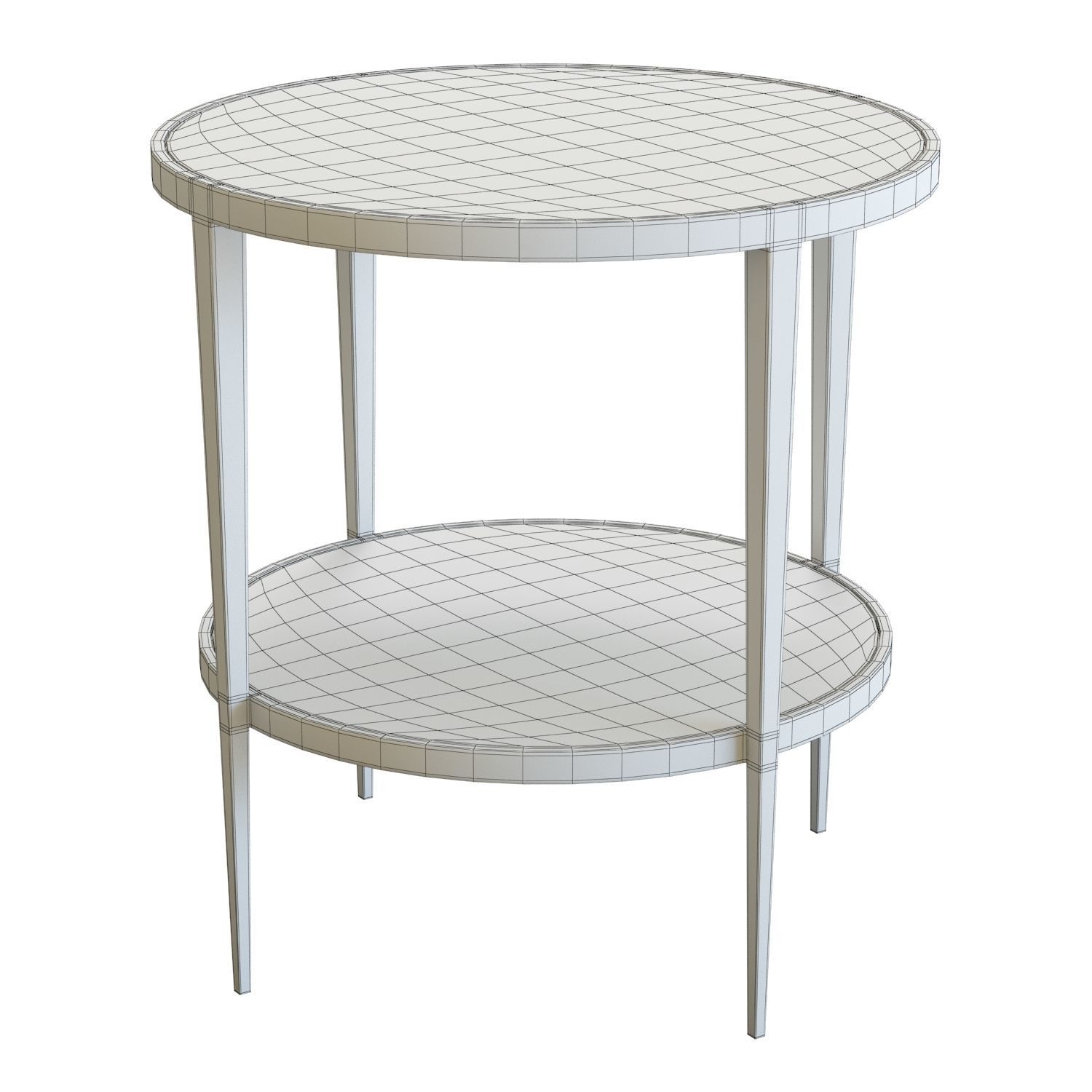 Crate and Barrel Clairemont Round Side Table 3D model_4