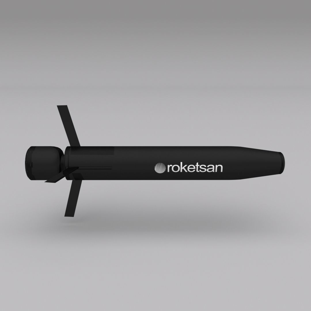 Tanok-120 mm Laser Guided Tank Gun Ammunition Low-poly 3D model_2