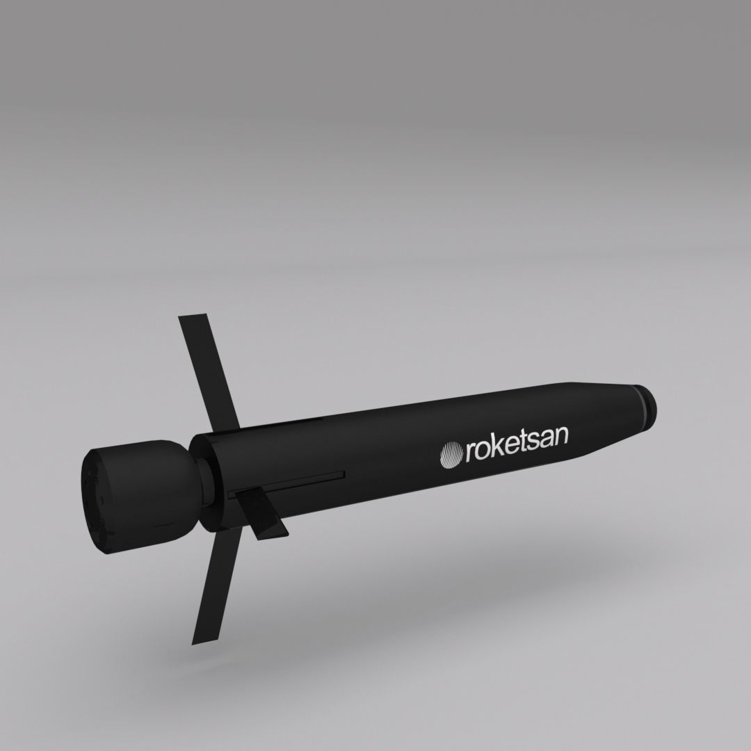 Tanok-120 mm Laser Guided Tank Gun Ammunition Low-poly 3D model_4