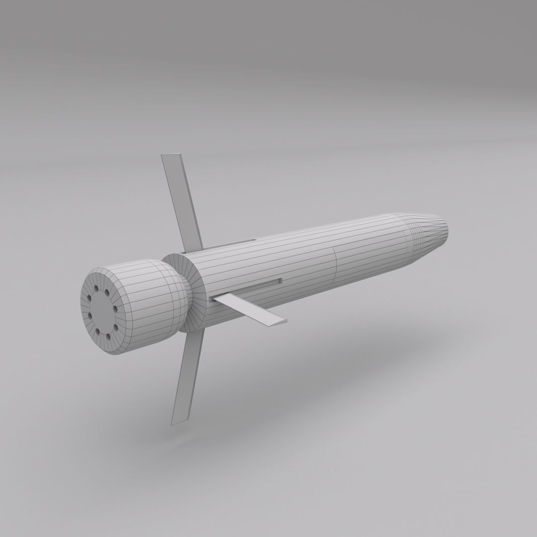 Tanok-120 mm Laser Guided Tank Gun Ammunition Low-poly 3D model_9