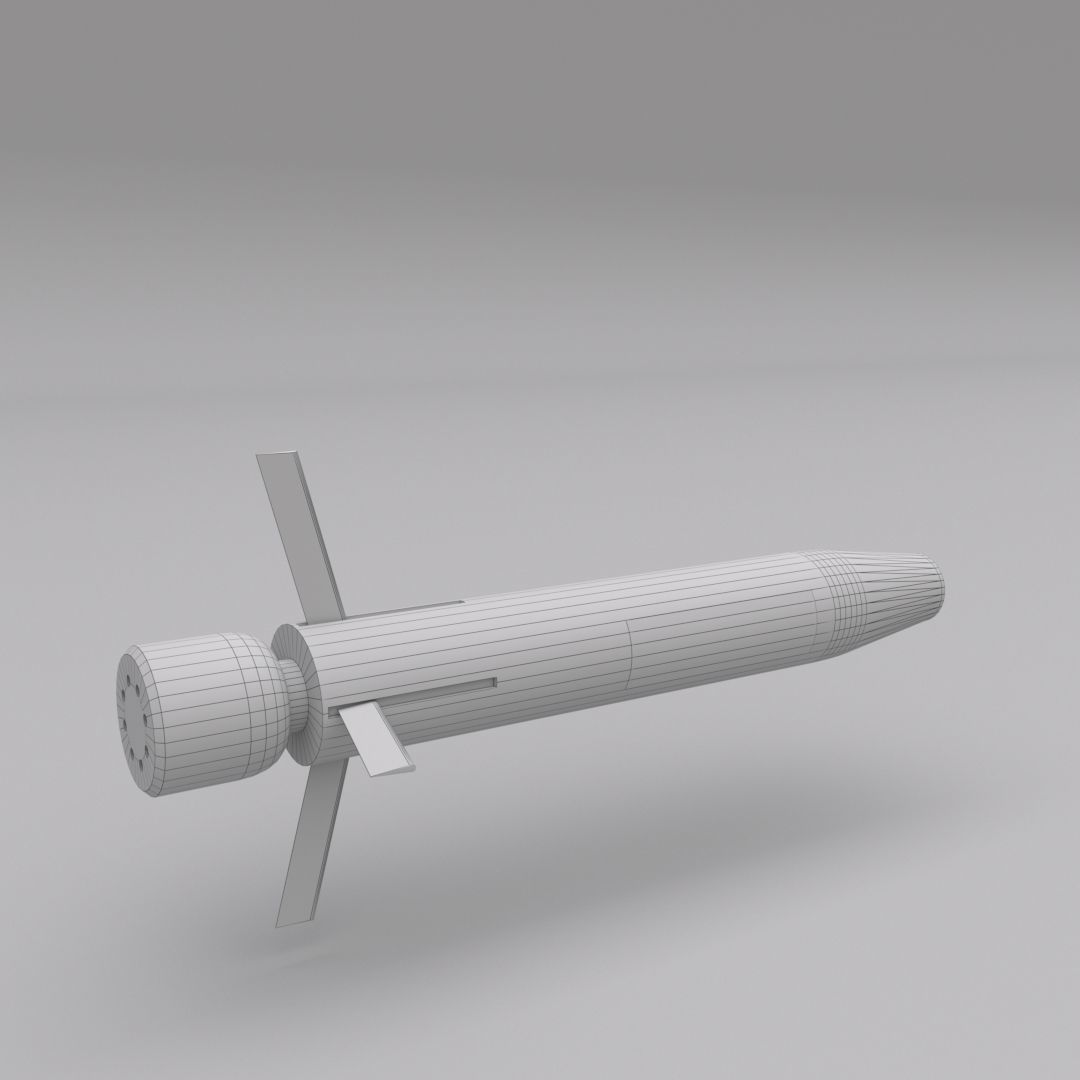 Tanok-120 mm Laser Guided Tank Gun Ammunition Low-poly 3D model_10