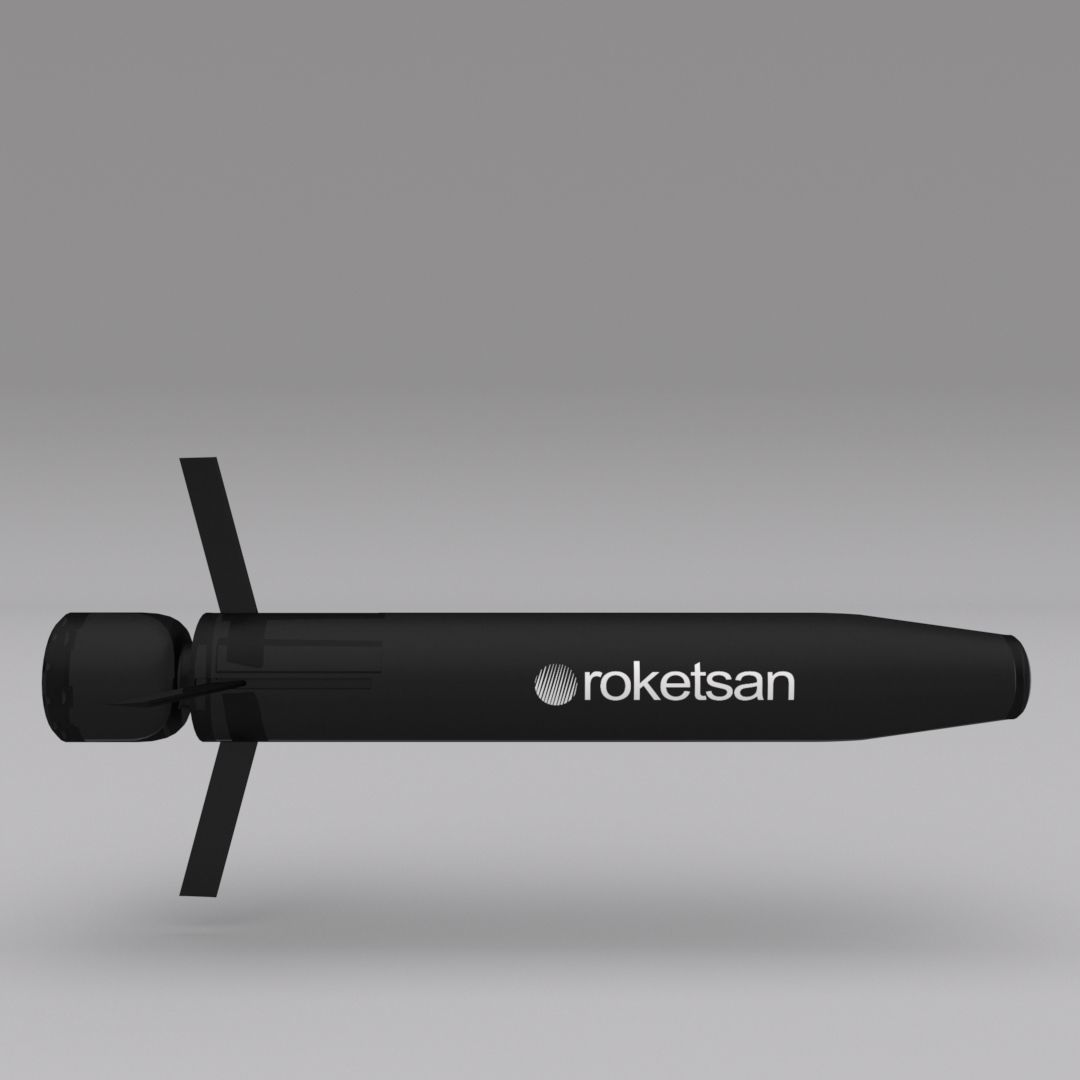 Tanok-120 mm Laser Guided Tank Gun Ammunition Low-poly 3D model_5