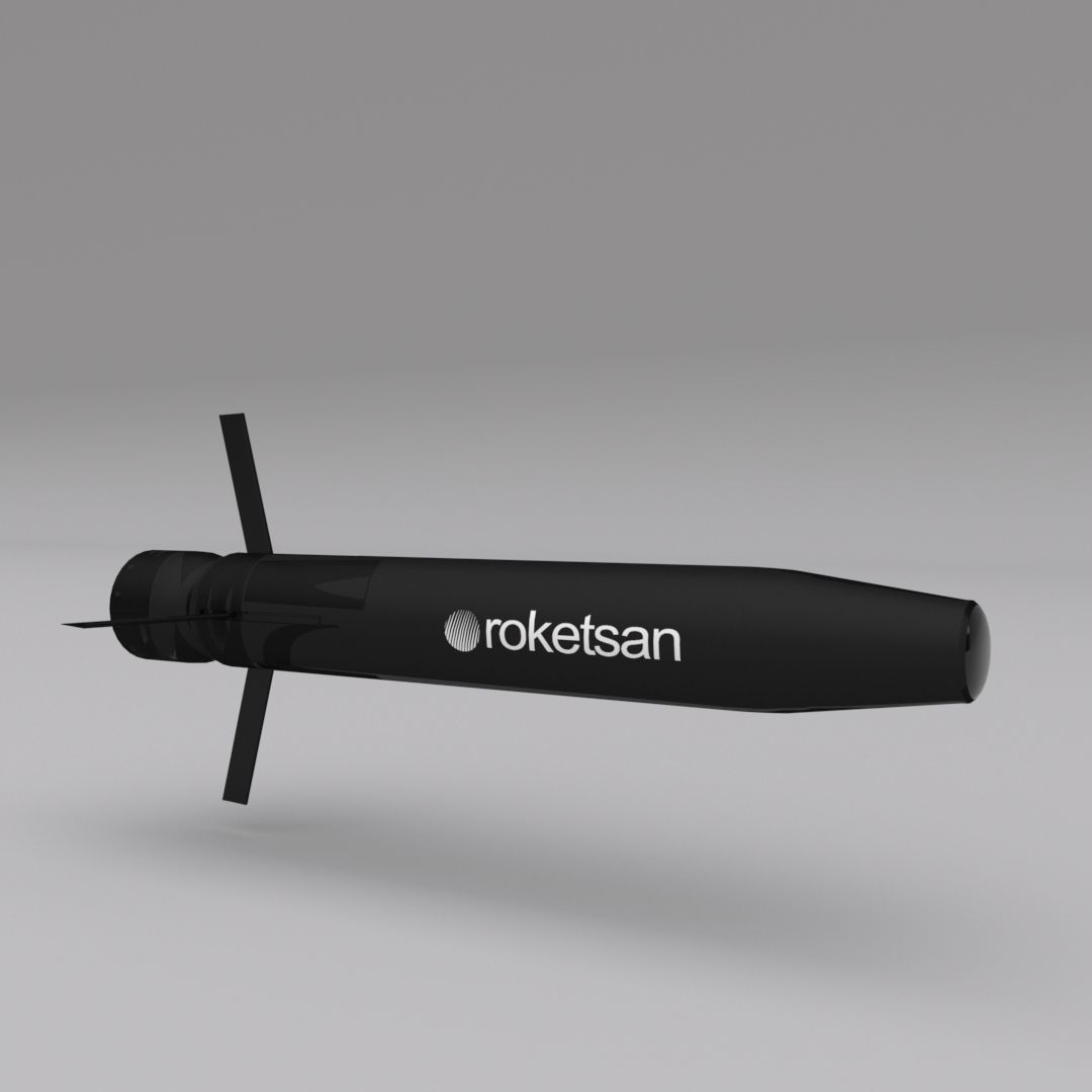 Tanok-120 mm Laser Guided Tank Gun Ammunition Low-poly 3D model_3