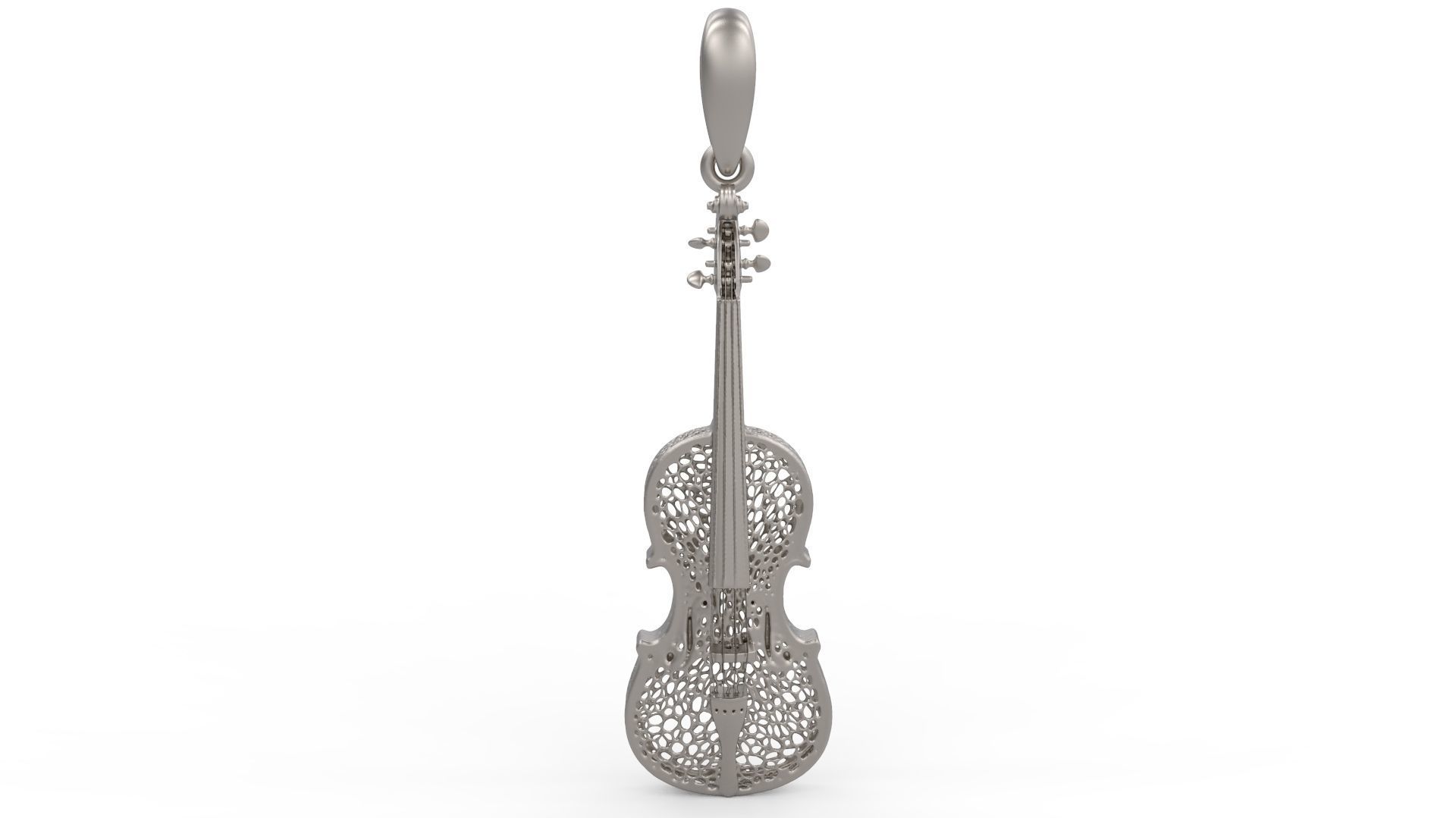 Violin Pendant 3D print model_4