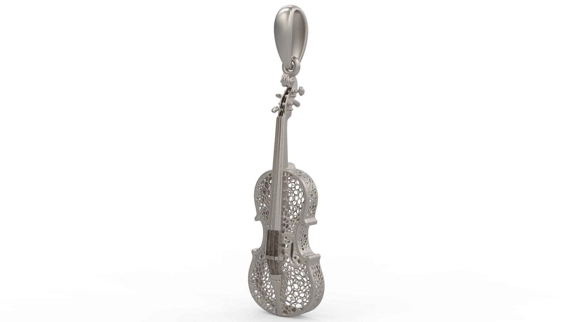 Violin Pendant 3D print model_5