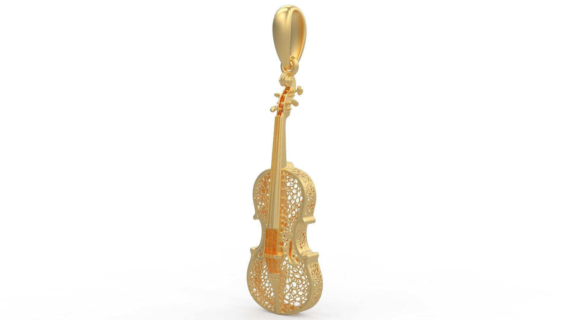 Violin Pendant 3D print model_1