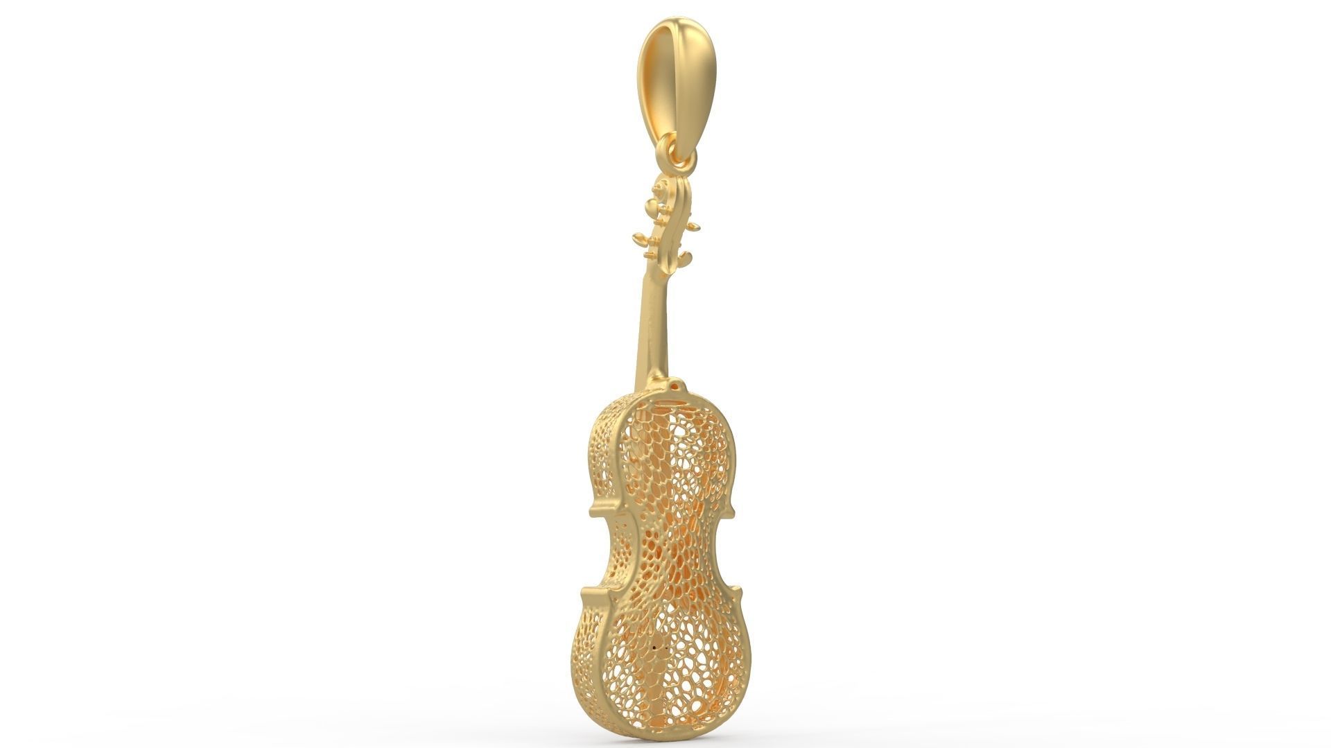 Violin Pendant 3D print model_3