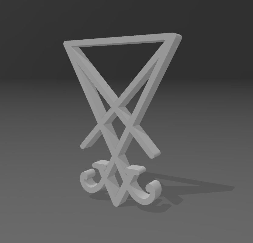 Sigil of Lucifer 3D print model_4