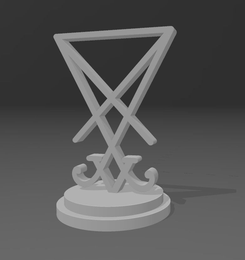 Sigil of Lucifer 3D print model_6