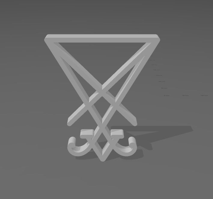 Sigil of Lucifer 3D print model_3