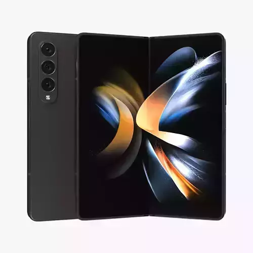 Samsung Galaxy Z Fold 4 Phantom Black Rigged 3D model