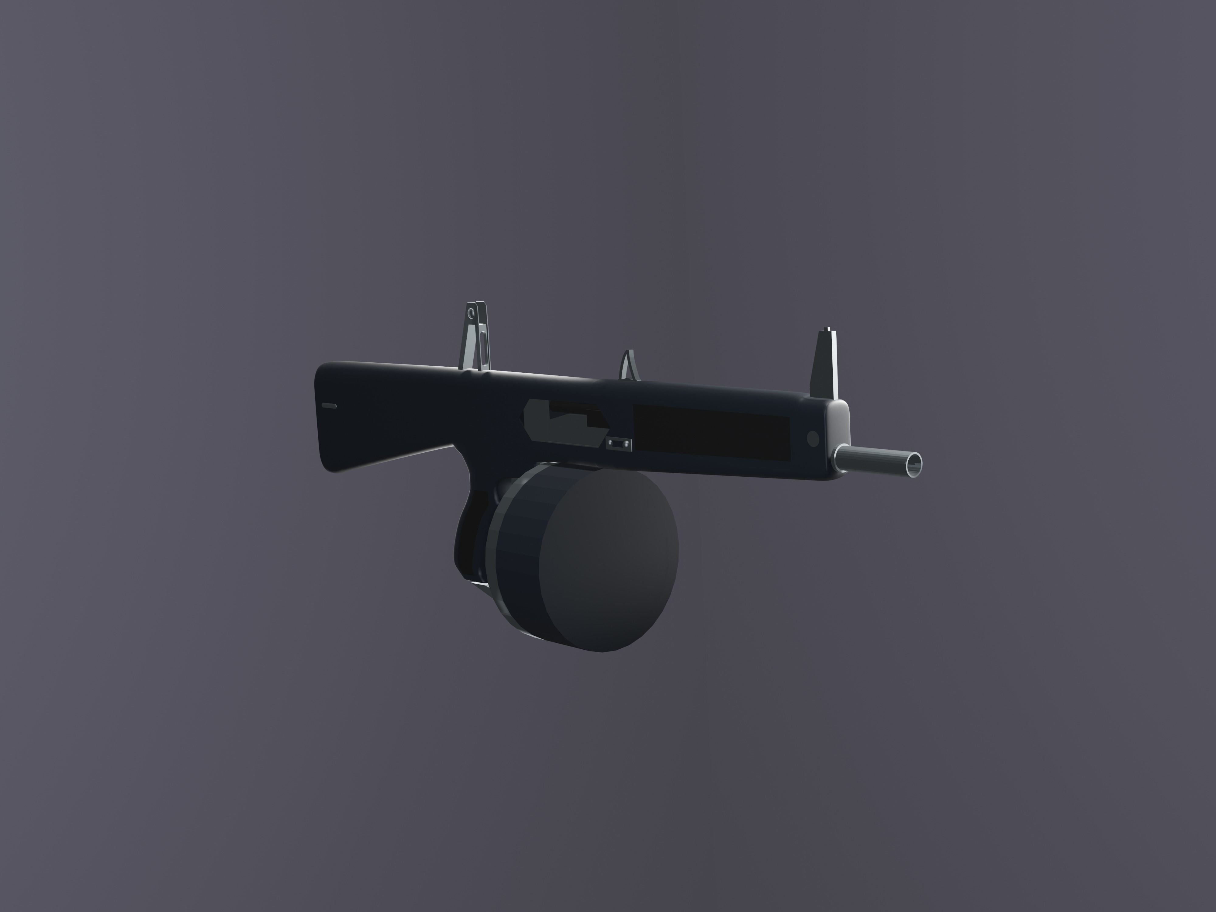 AA12 Gun 3D model Low-poly 3D model_1