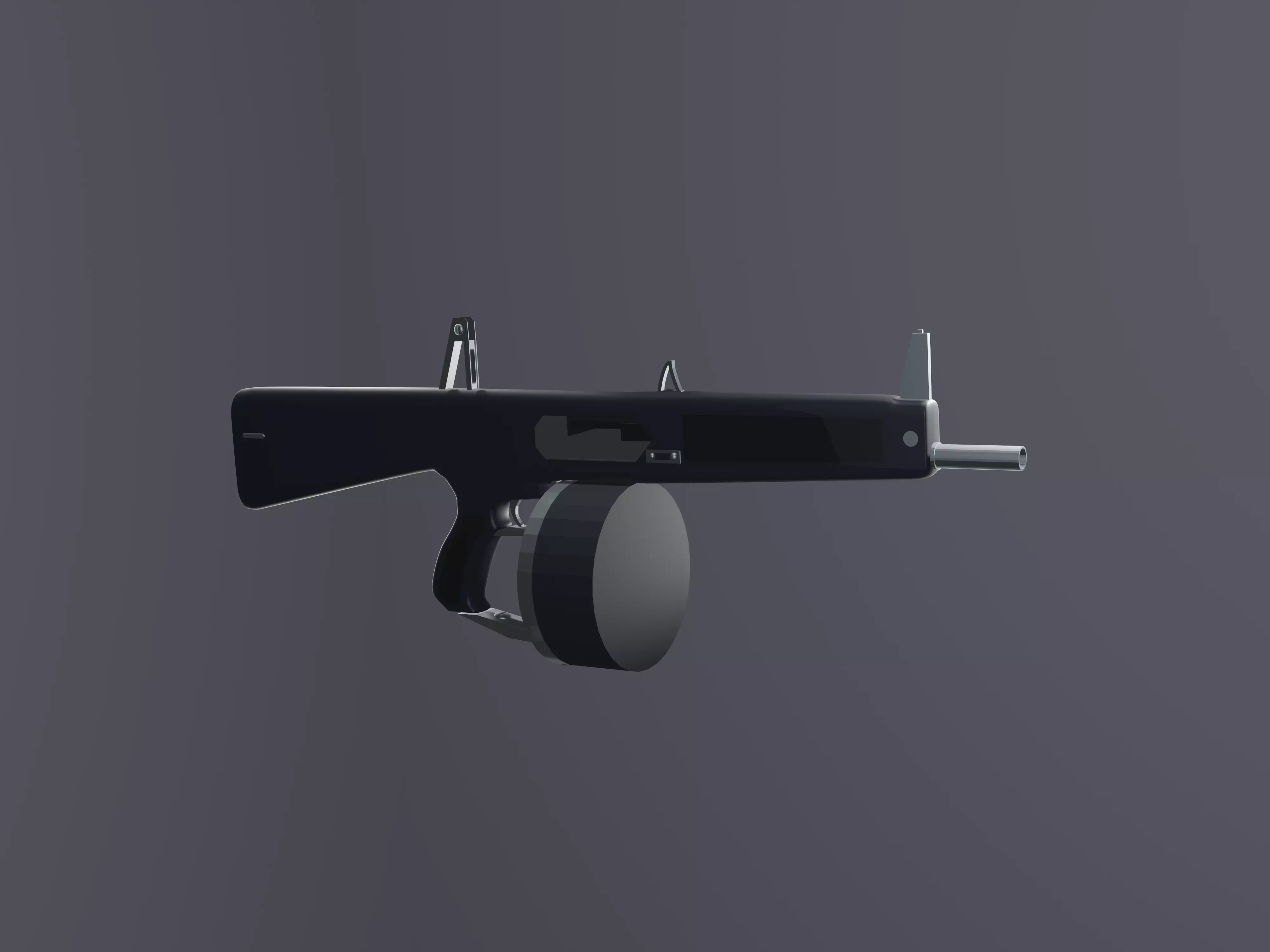 AA12 Gun 3D model Low-poly 3D model_0