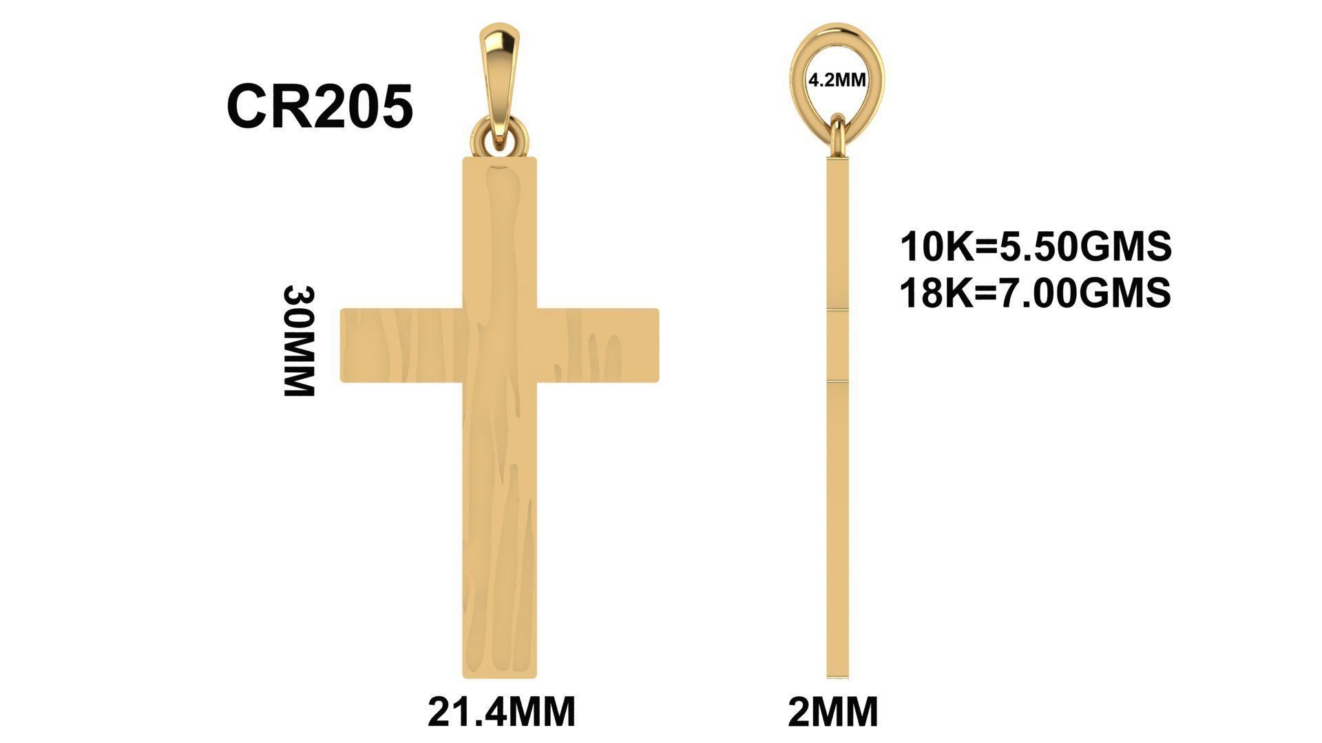 CROSS PENDANT CR205 3D print model_7