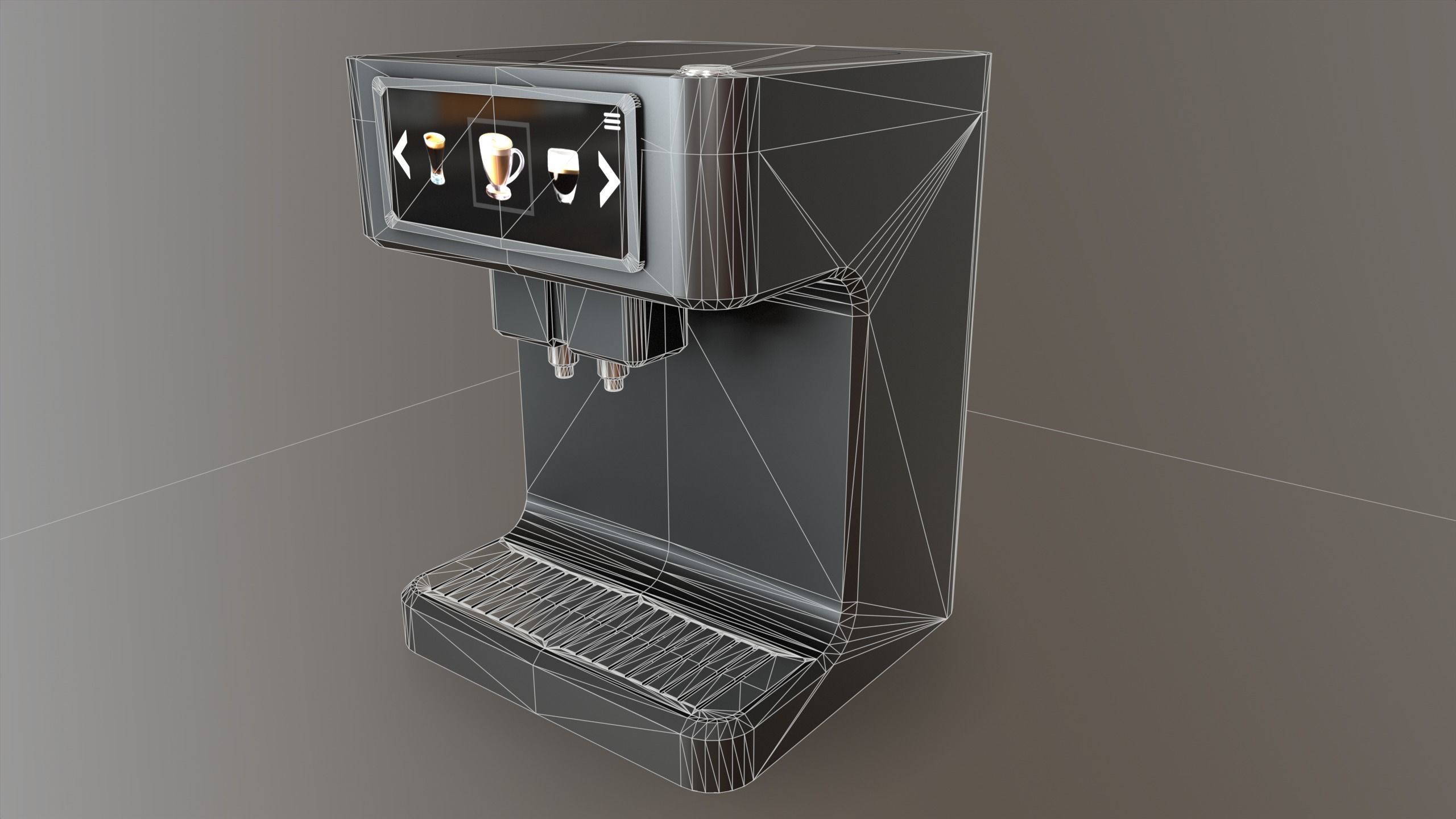 Coffe Machine Low-poly 3D model_6