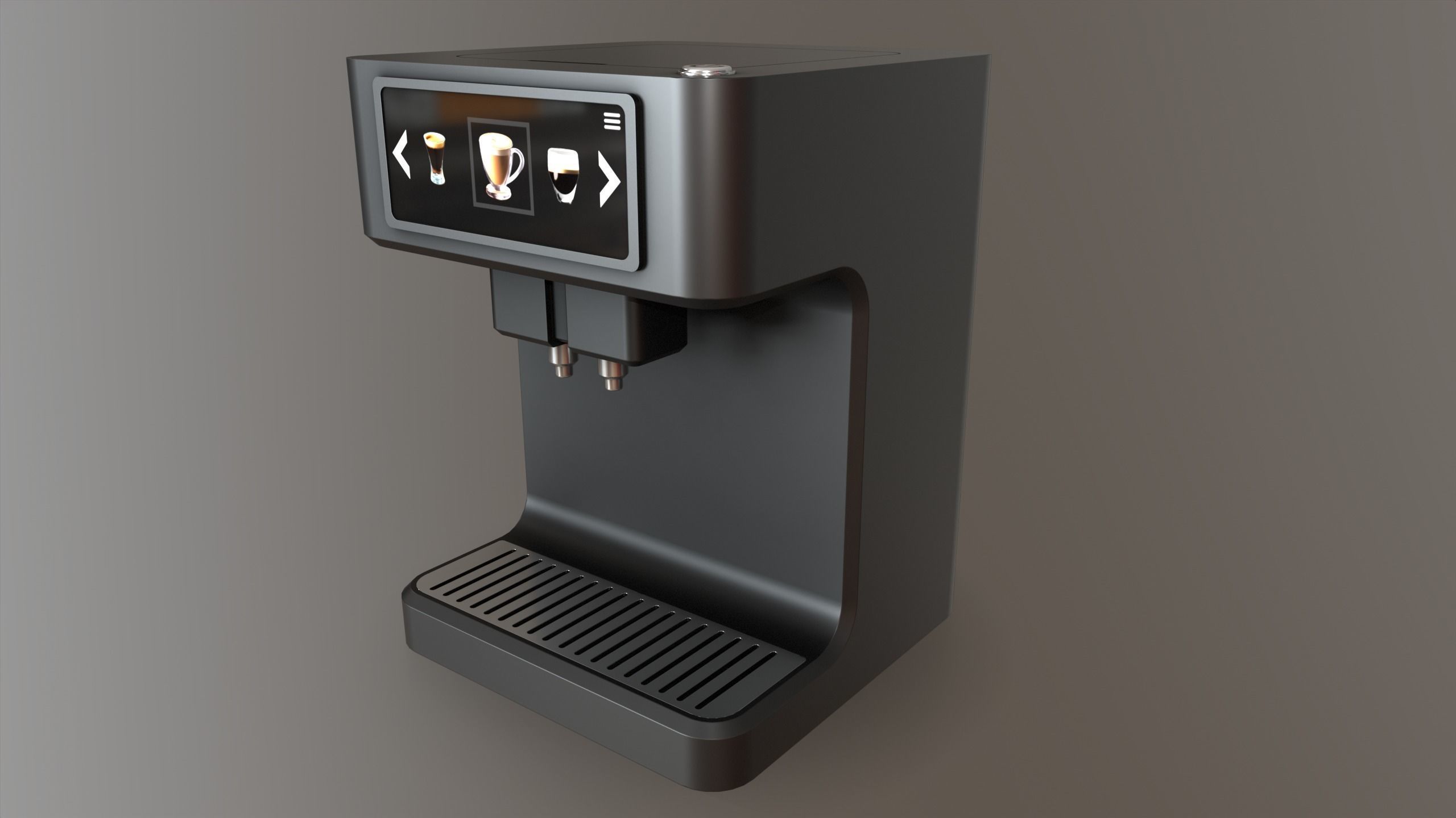 Coffe Machine Low-poly 3D model_5
