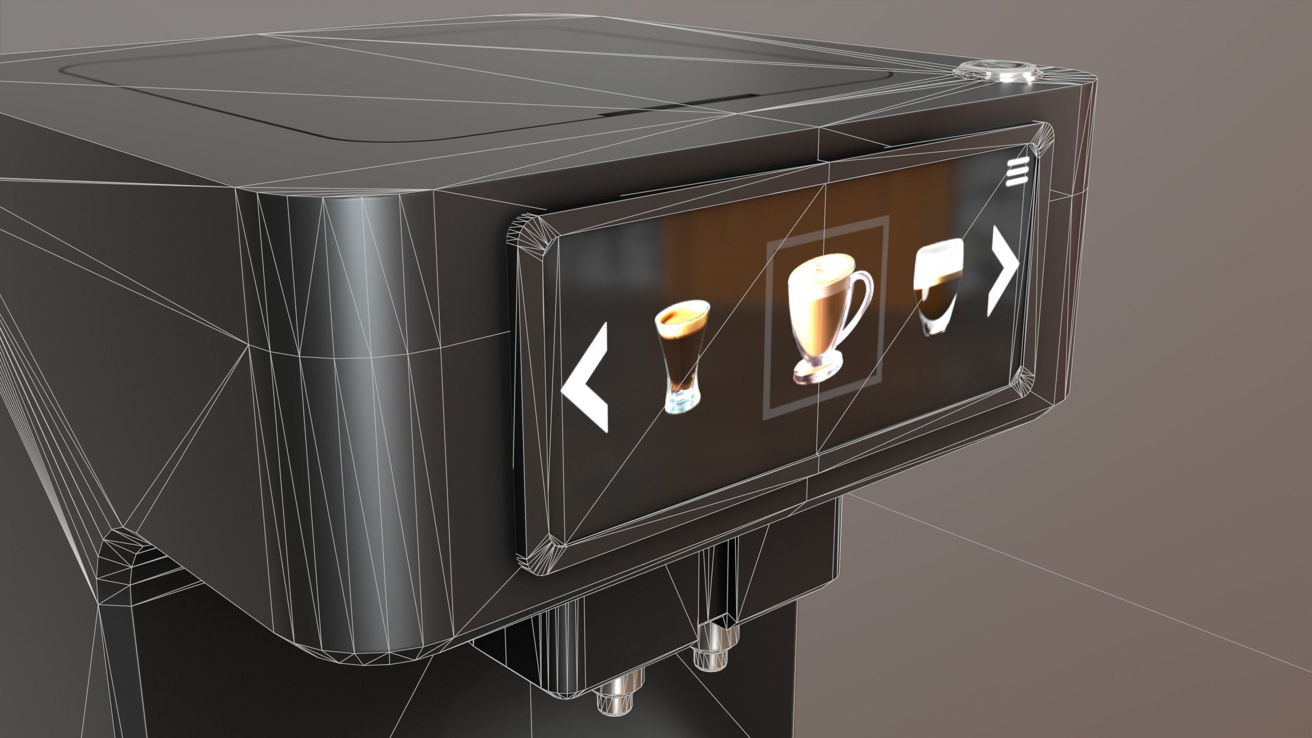 Coffe Machine Low-poly 3D model_4