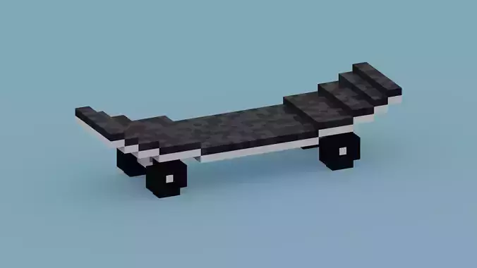 Voxel Black Skateboard