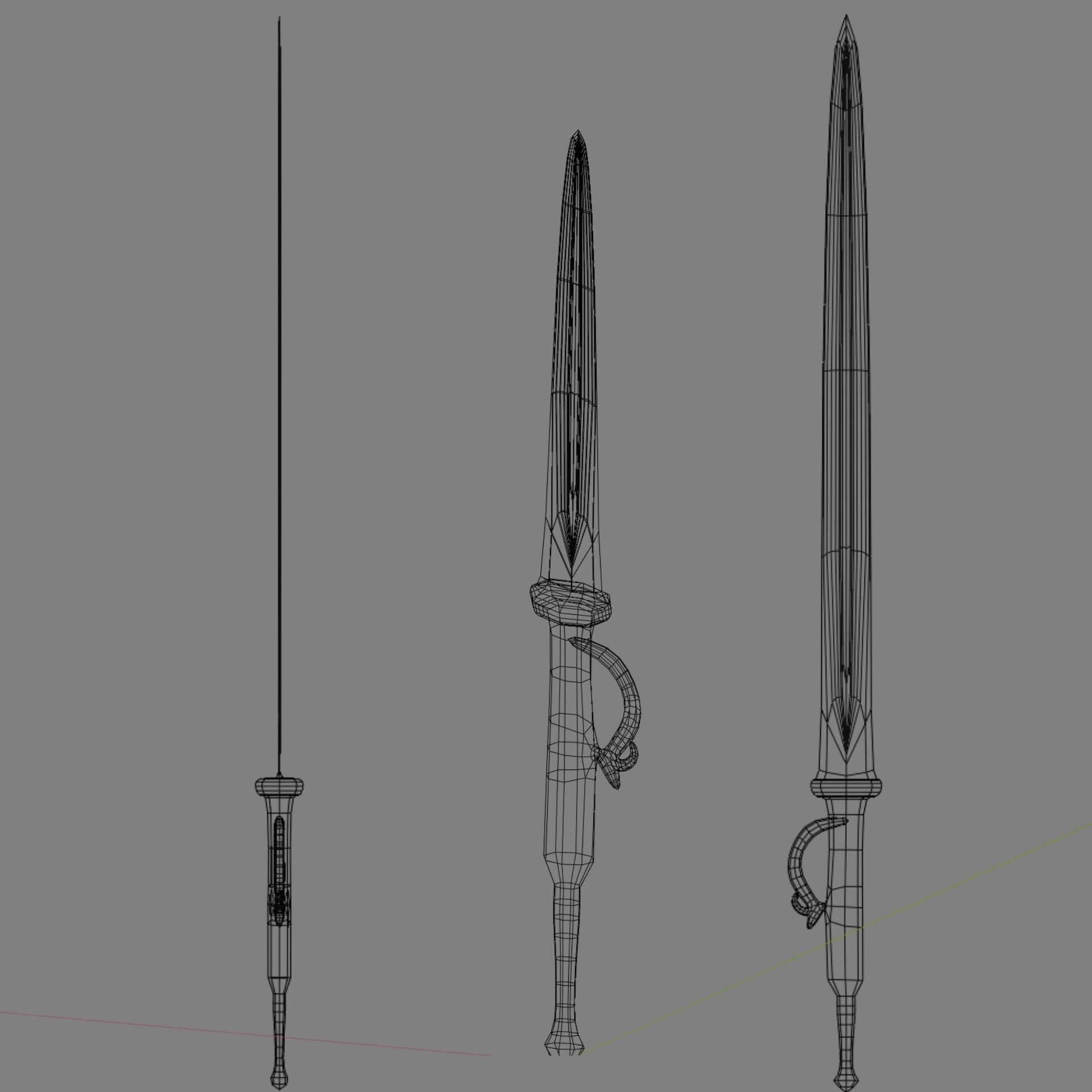 Low Poly Game Ready Stylized Sword Low-poly 3D model_8
