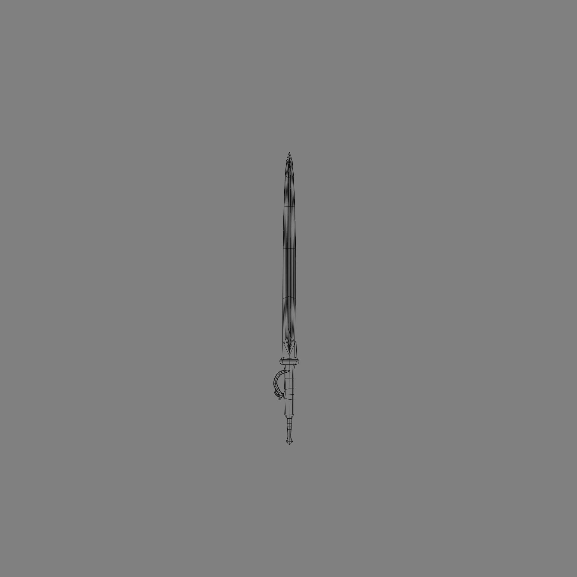 Low Poly Game Ready Stylized Sword Low-poly 3D model_5