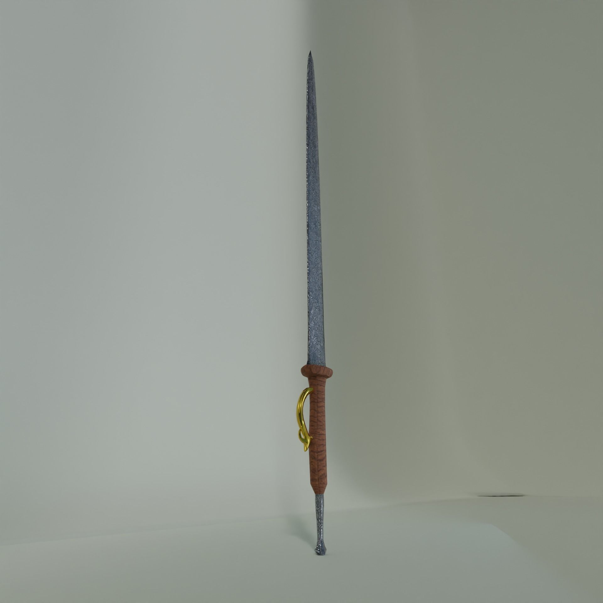 Low Poly Game Ready Stylized Sword Low-poly 3D model_1