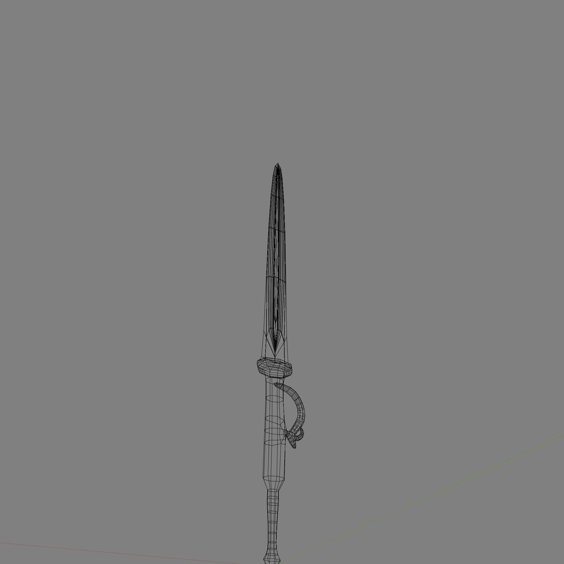 Low Poly Game Ready Stylized Sword Low-poly 3D model_7