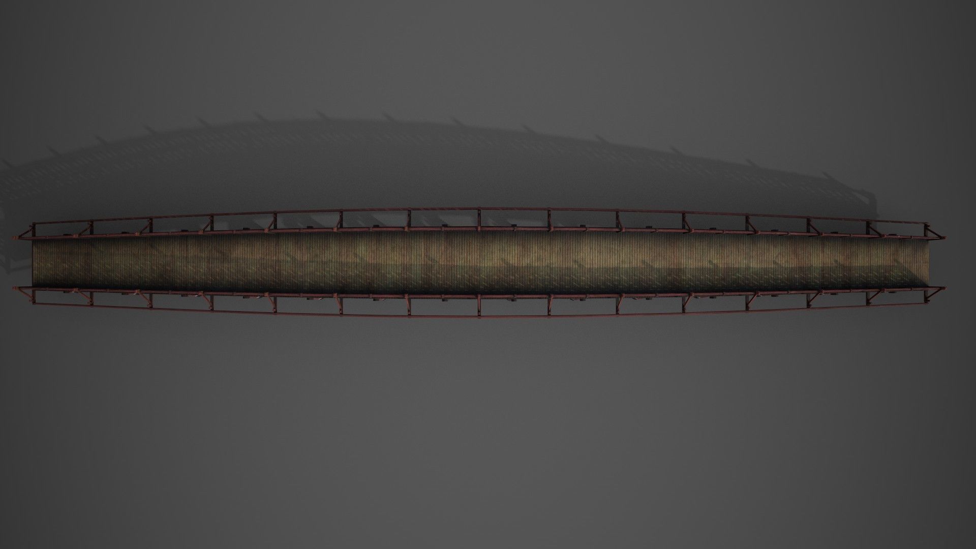 Asian bridge japanese Low-poly 3D model_5