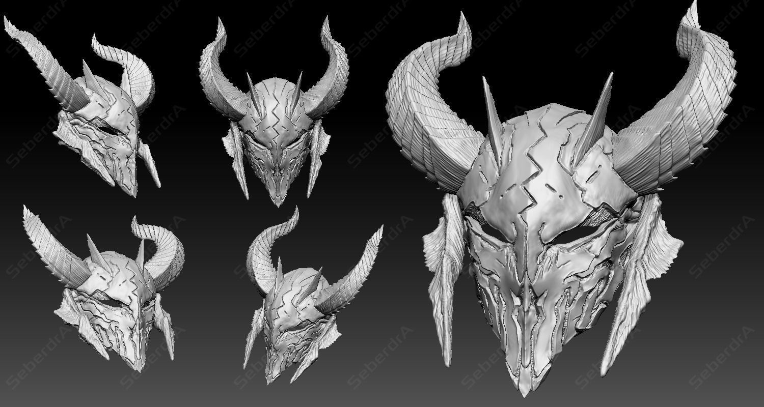 Evil mask STL for 3D print model_7