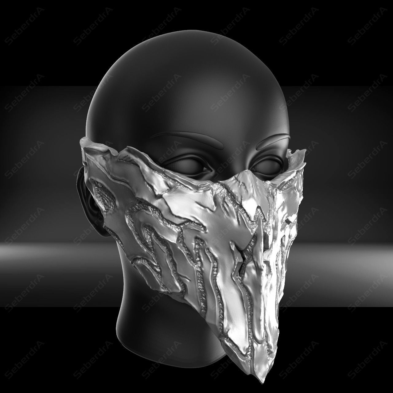 Evil mask STL for 3D print model_3