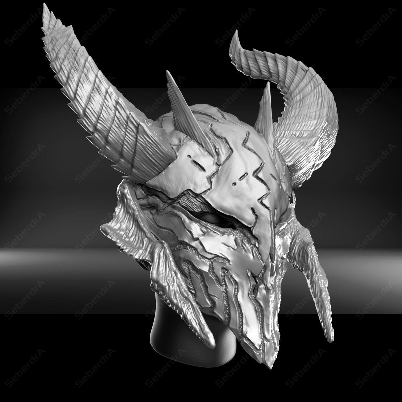 Evil mask STL for 3D print model_1