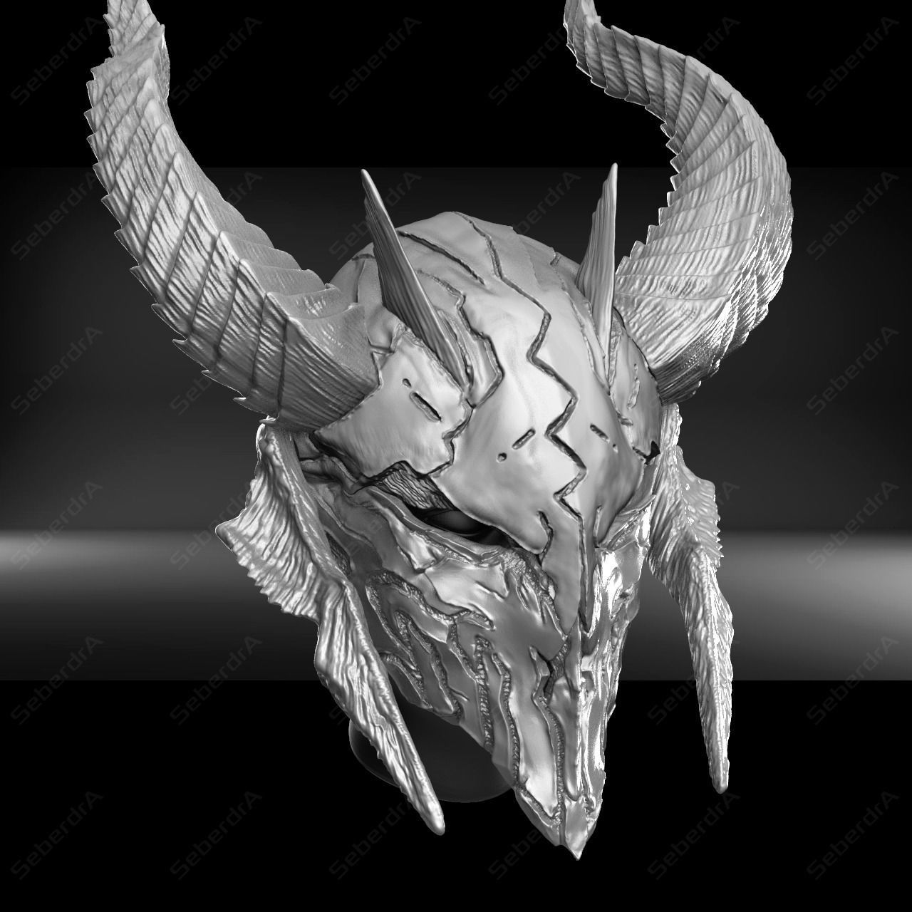 Evil mask STL for 3D print model_4