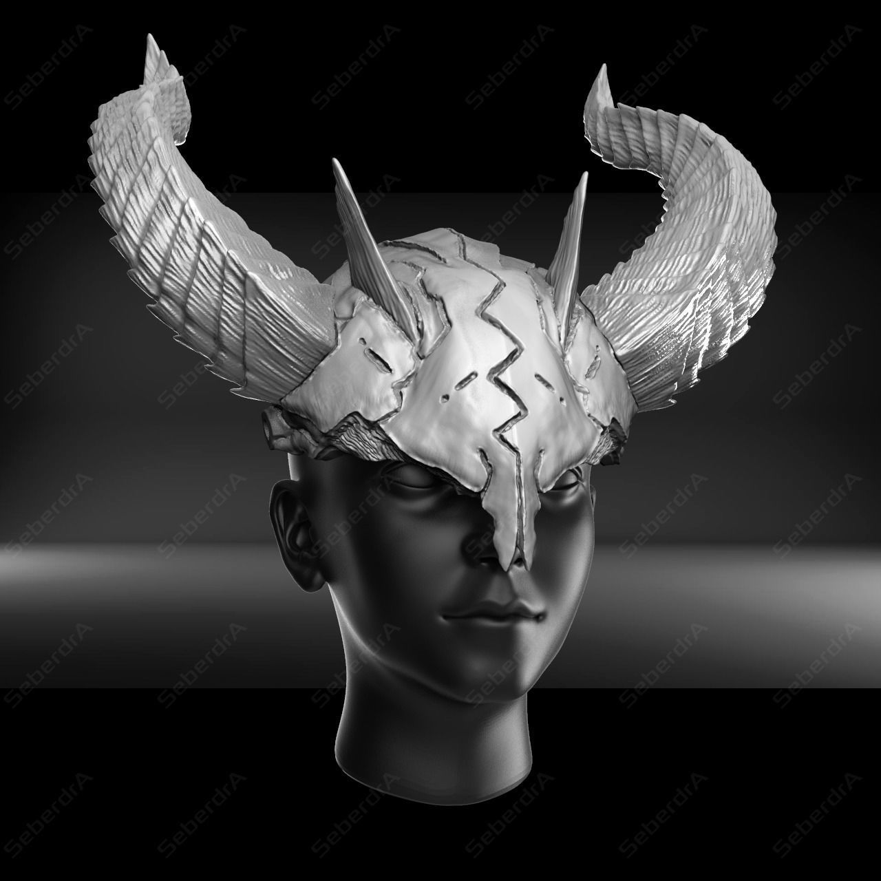 Evil mask STL for 3D print model_2