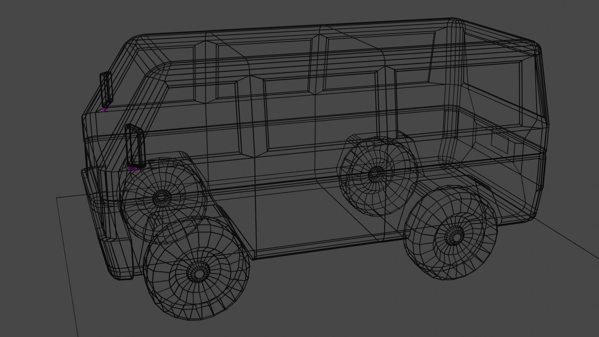 Low Poly Nissan Van Matatu Low-poly 3D model_3