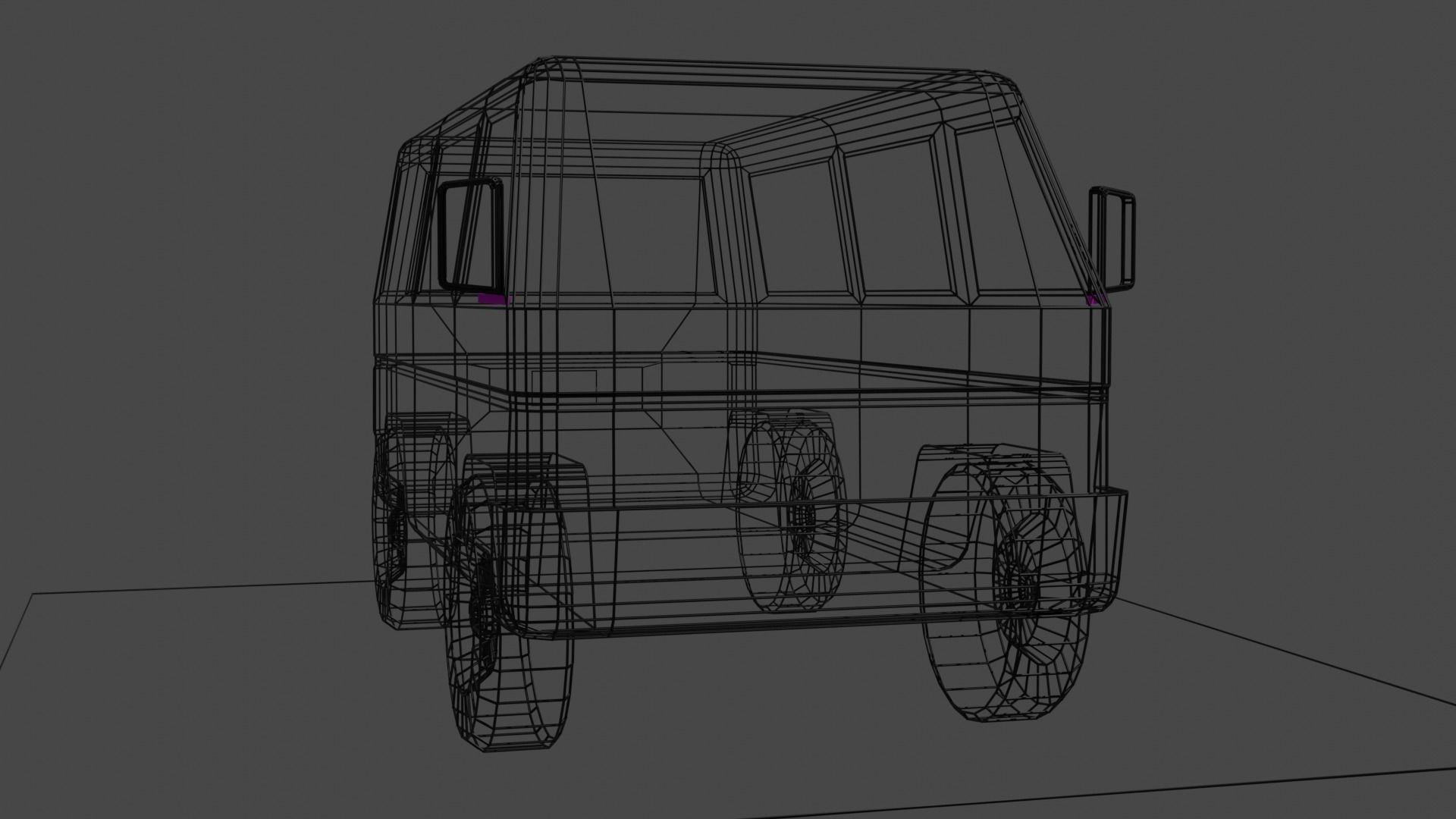 Low Poly Nissan Van Matatu Low-poly 3D model_4