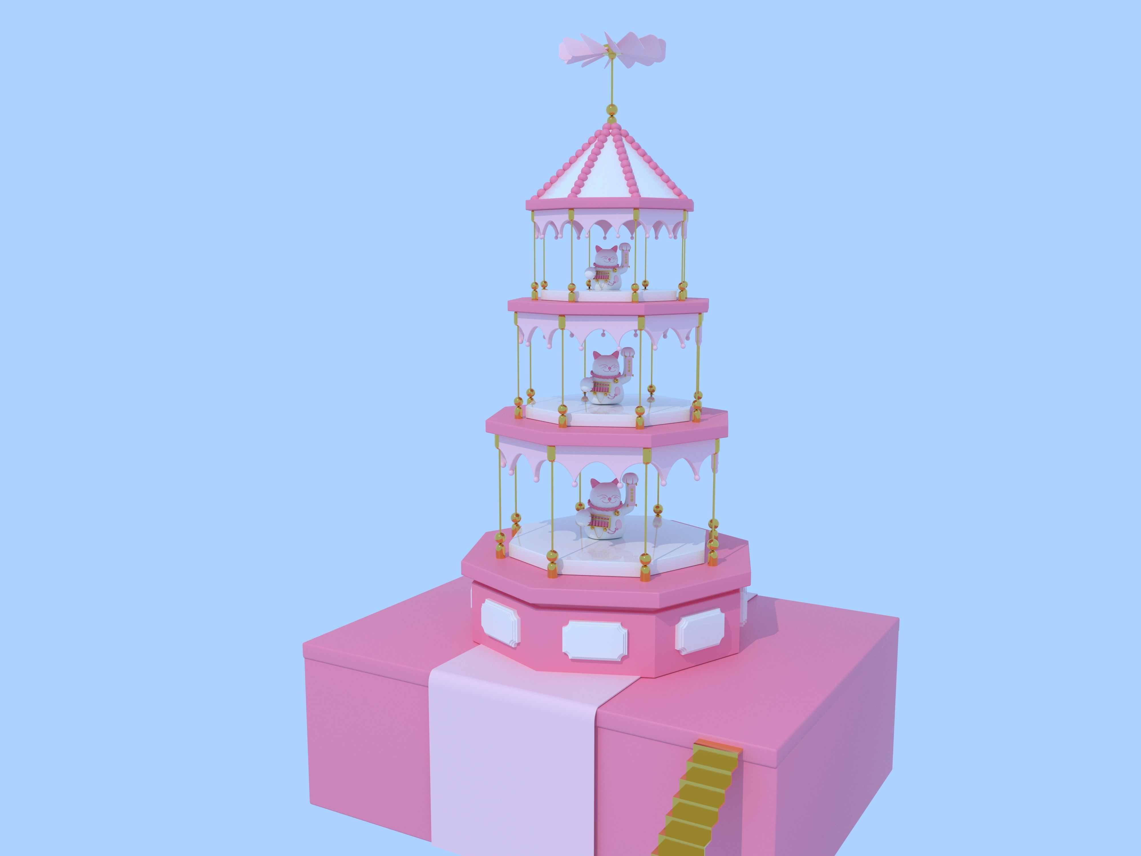 Cartoon Disneyland is fun and beautiful 3D model_8