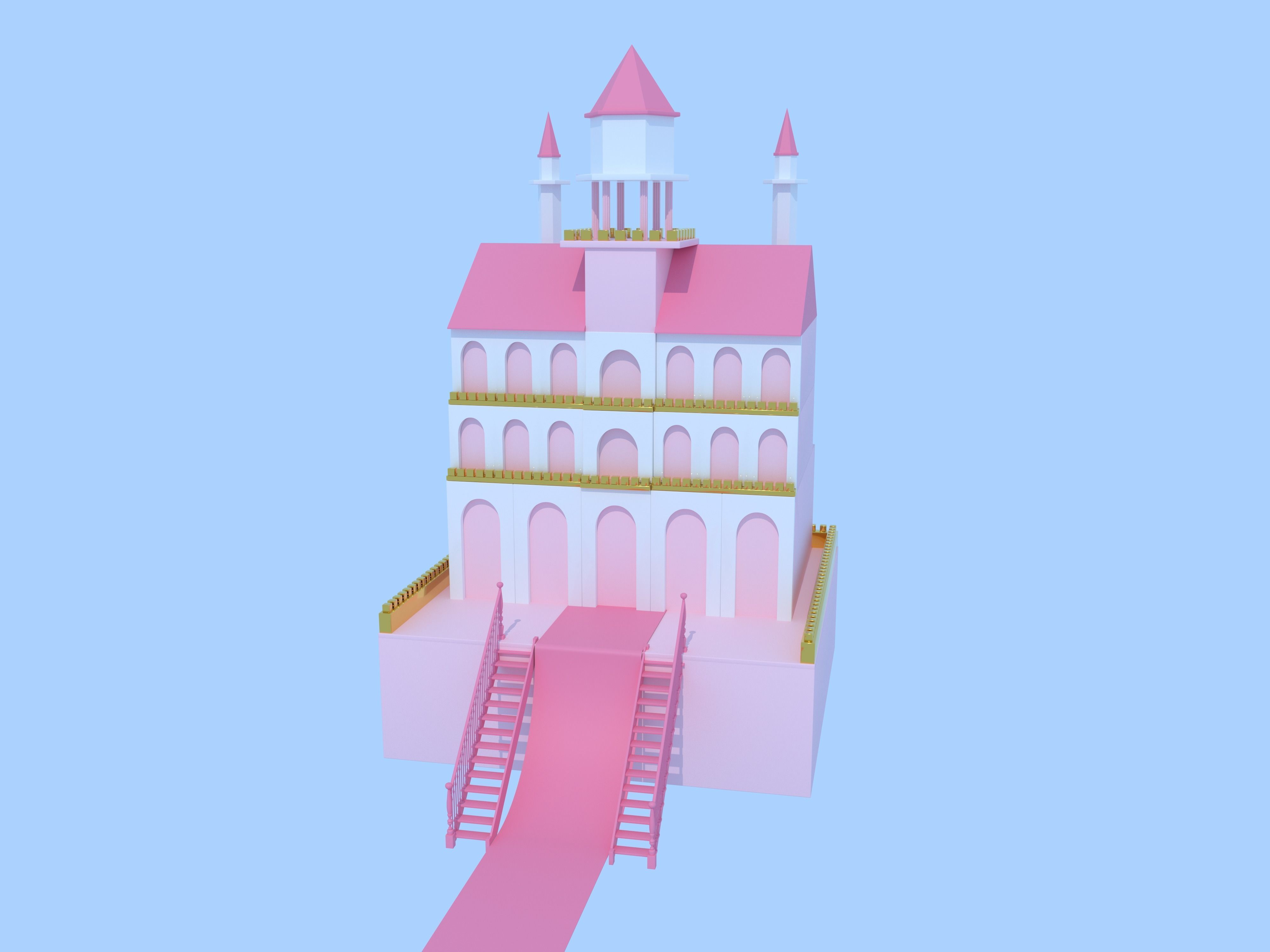 Cartoon Disneyland is fun and beautiful 3D model_7