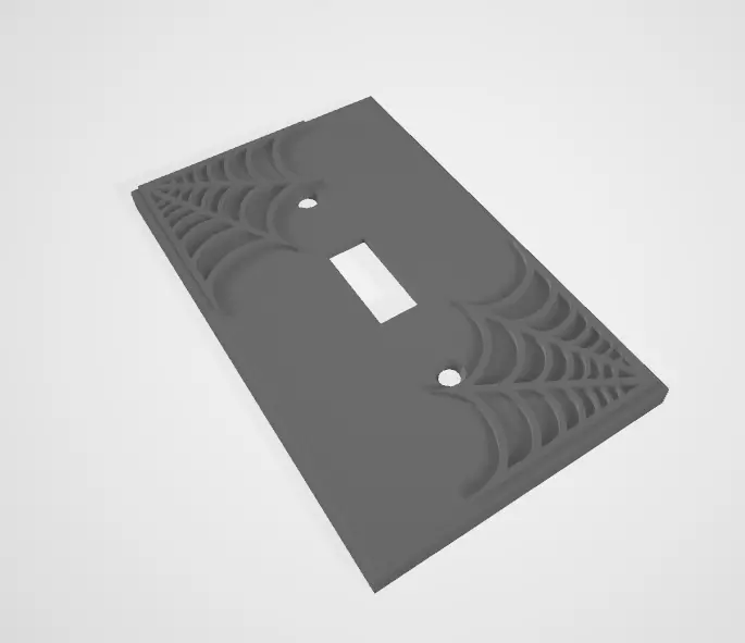 Spiderweb Switch Plate 3D print model_0