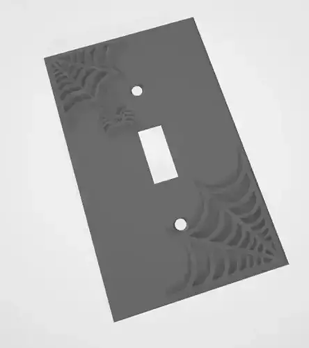 Spiderweb Switchplate with spider
