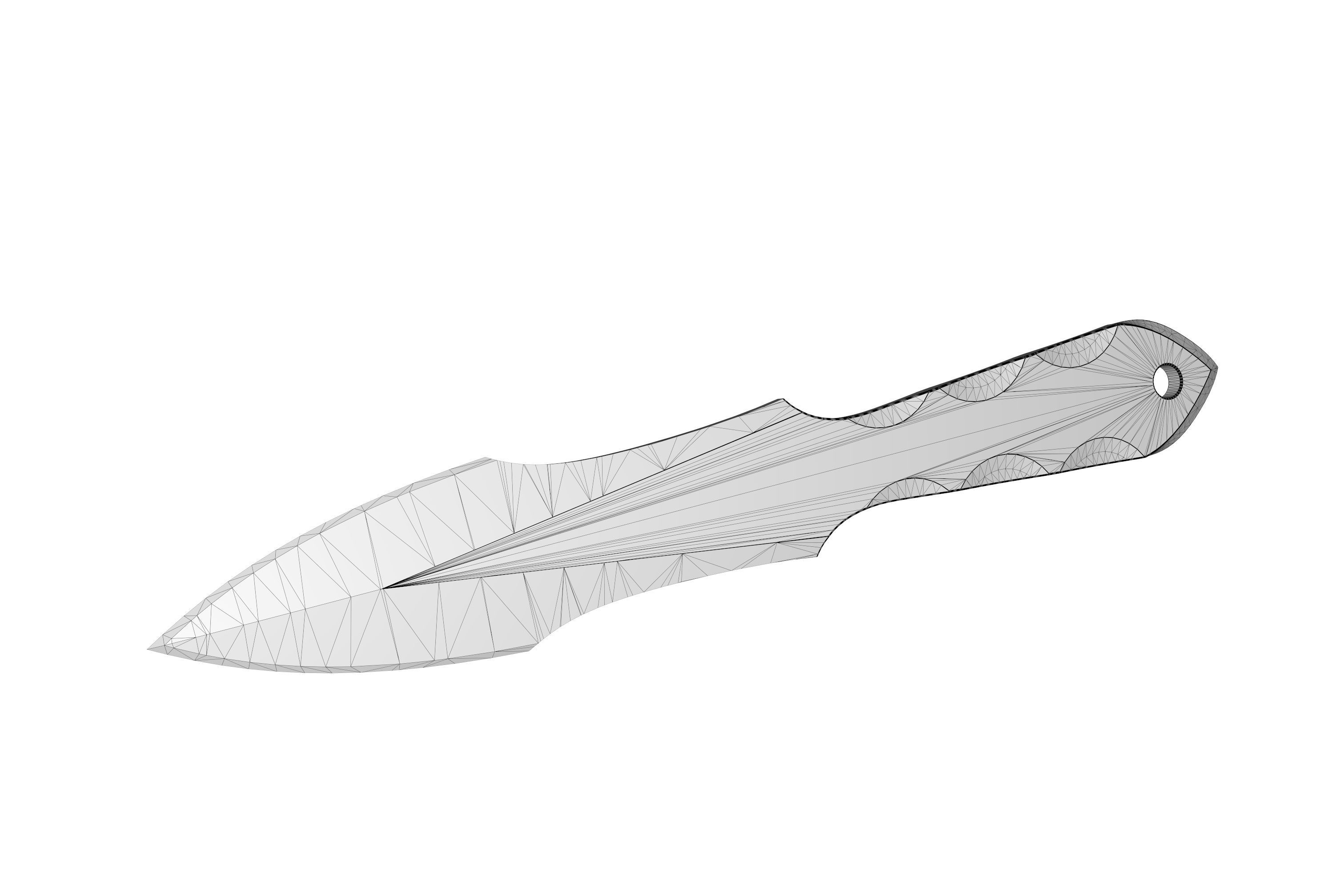 Throwing knife 3D print model_5