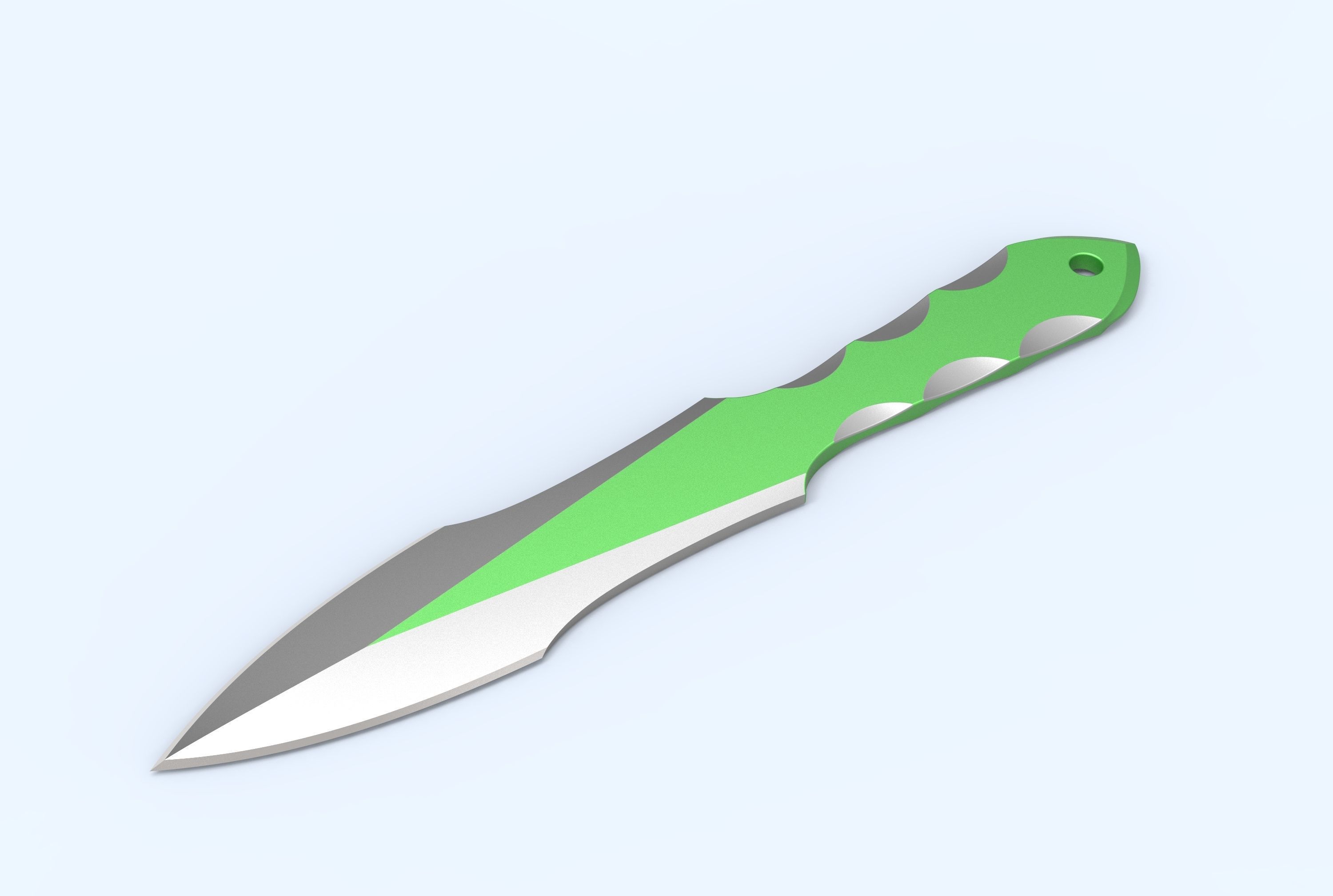 Throwing knife 3D print model_1