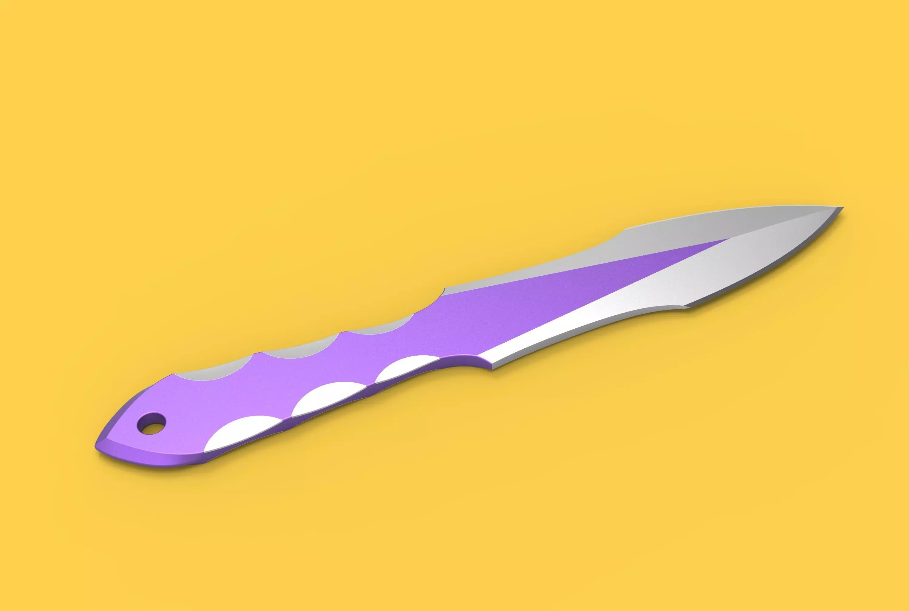 Throwing knife 3D print model_0