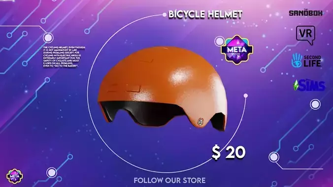 Bicycle helmet 3D model
