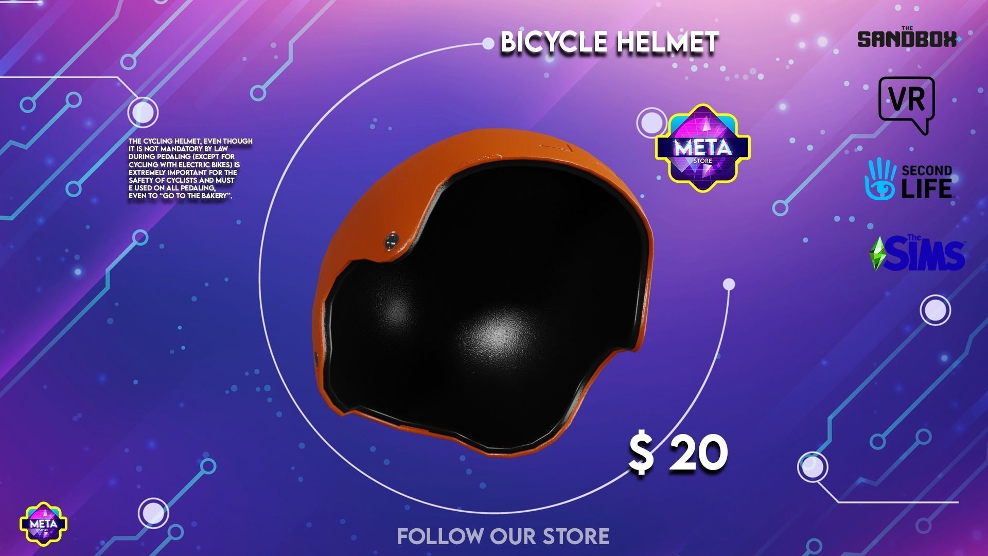 Bicycle helmet 3D model Low-poly 3D model_1