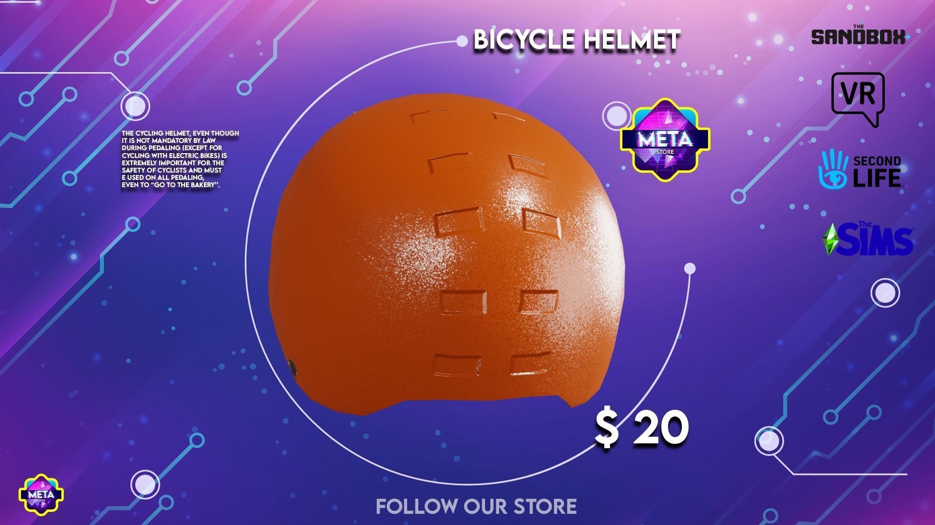 Bicycle helmet 3D model Low-poly 3D model_2